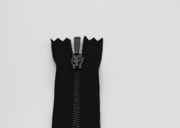 Customized Fashion Small Size Purse Zippers 2 # Black Tape Gunmetal Teeth