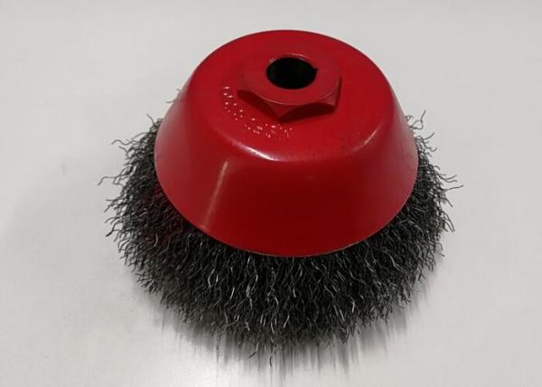 Flexible Crimped Wire Wheel Cup Brush 125MM Outer Diameter 22.2mm Arbor Hole Size