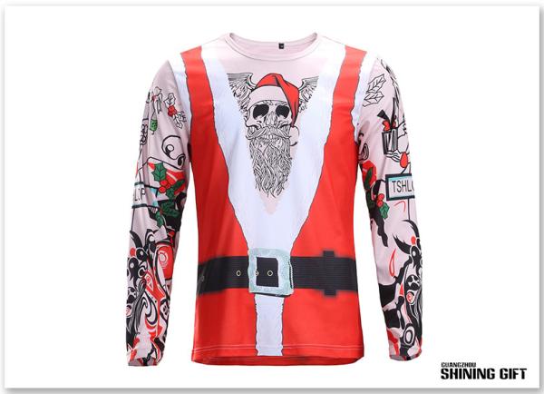 Breathable Men T-Shirt, Colourful Scrawl Printed Tees Eyelets Mesh Blend Long Sleeve