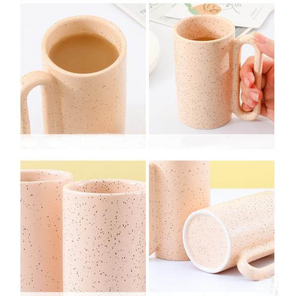 Savall Tropical Ceramic Cup With Long Handle Vintage Spray