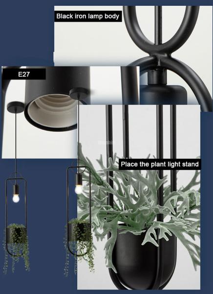 Nordic Iron Pendant Light Home Deco Living Room Dining Room Industrial plant pendant light(WH-VP-190)