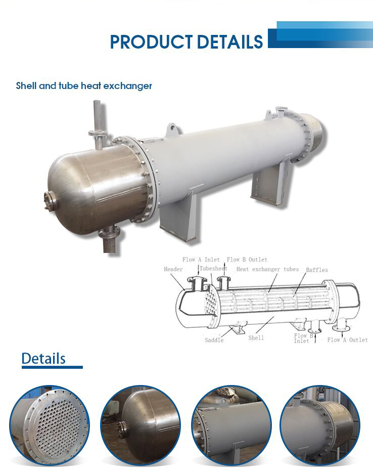 Anti Corrosion Titanium Shell Tube Heat Exchanger For Solar Heaters