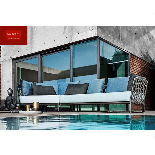 Nordic Patio Furniture Outdoor Furniture Sofa with Quick Dry Foam and Power Coated Frame