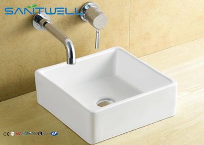 Bacia sanitária cerâmica da bancada do dissipador 380*380*135 milímetro da fábrica dos mercadorias da bacia de lavagem da parte superior contrária