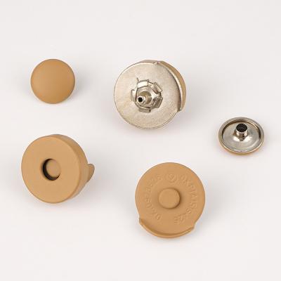 Nickel-free Metal Magnetic Buckle for Handbags 18mm Half Moon Rivet Magnet Snaps