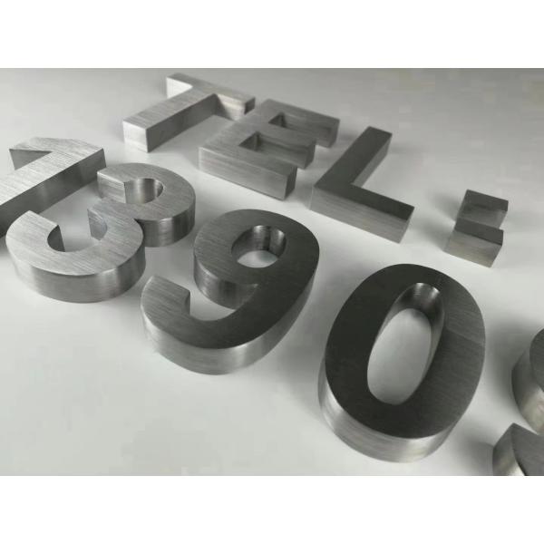 Нержавеющая сталь 3D металлические письма знак для Минцзян снег магазин на заказ Не освещенный