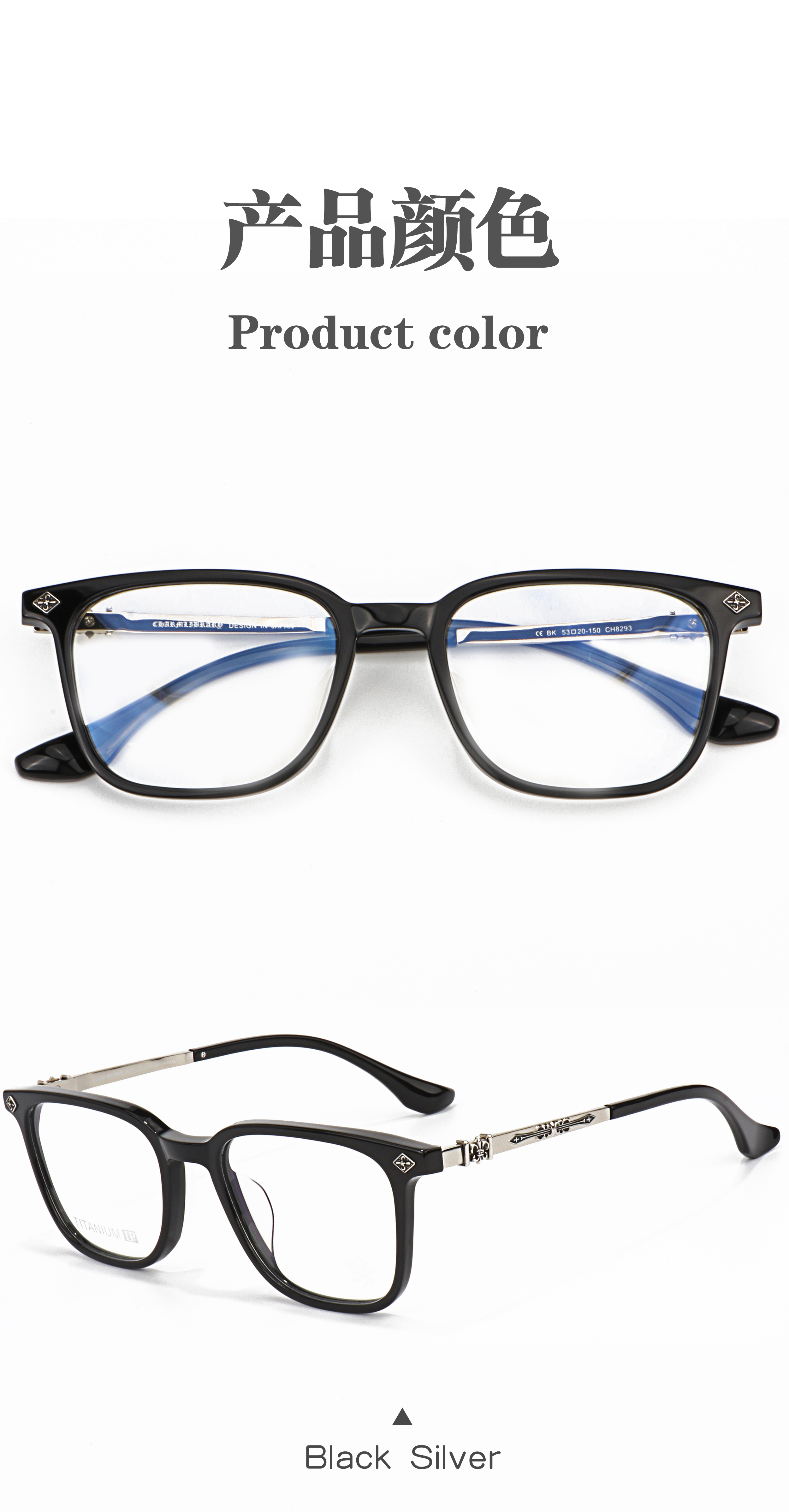 8293 Spec Premium Classic Hot Black Transparent Grey Tea Women Men Prescription Presbyopia Luxury Brand Glasses Acetate Eyewear