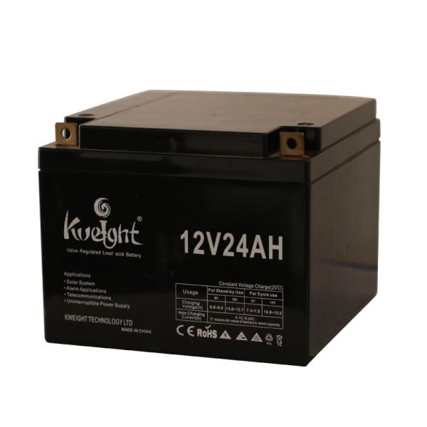 Bateria solar selada livre do gel da manutenção profunda recarregável da bateria do ciclo de 24ah 12v