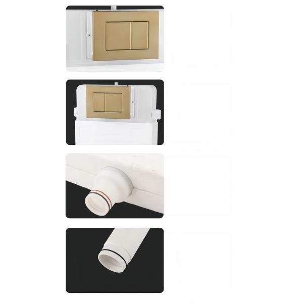 Bathroom Gold Color Smart Toilet with Upper Cistern and Customizable Colored Water Tank
