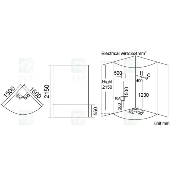Рамка Bathroom алюминиевая закалила стеклянную черную комнату приложения ливня пара