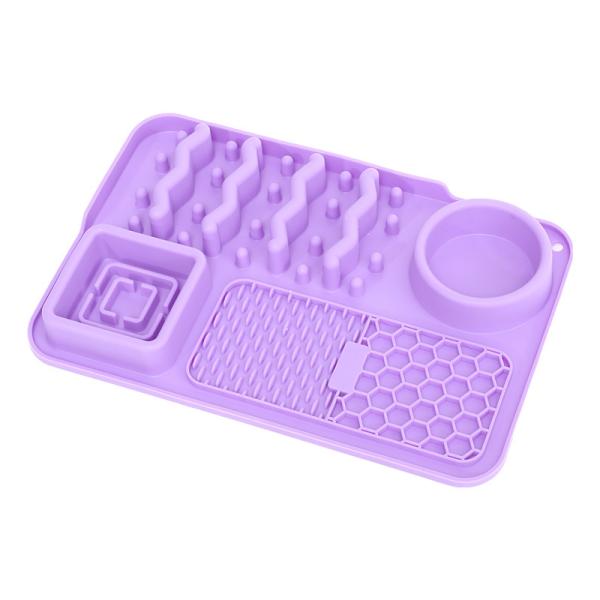Customizable Silicone Pet Bowl Lick Mat for Slow Eating and Anti-Obesity Training