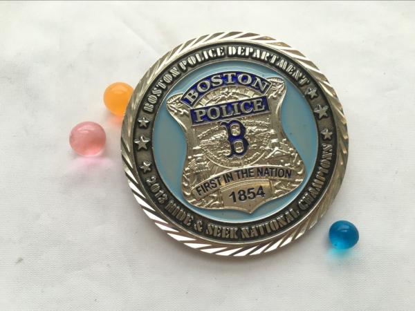Hot sale Creative Silver Plating Fashion high quality Metal Police Challenge Coin/souvenir coin