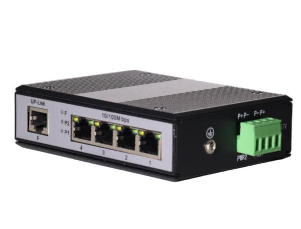 5 Port Industrial Ethernet Switch 100Mbps Unmanaged DIN Rail IP40 -40℃~85℃