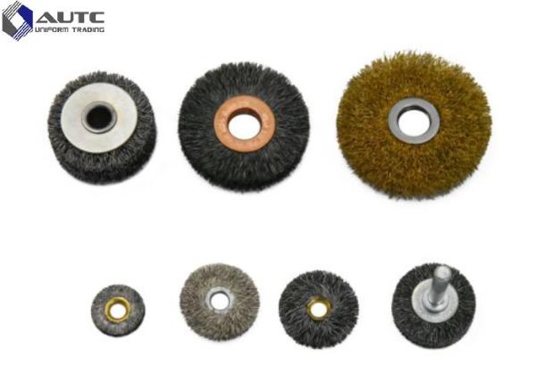 T Shape Crimped Wire Wheel Brush Polishing Tool Brass End Metal Polishing Circular