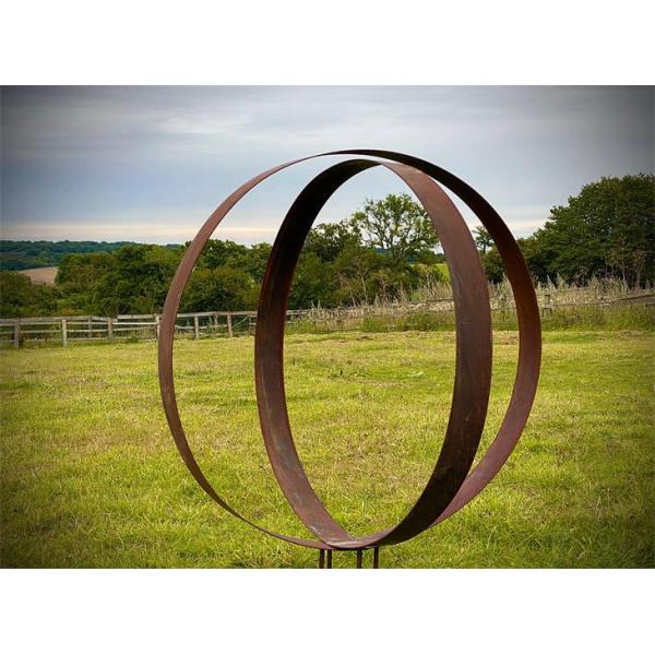 Скульптура обруча кольца сада Corten большого деревенского искусства сада круга кольца металла стальная