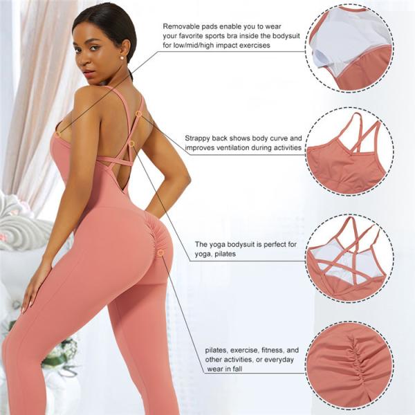 75% Nylon 25% Spandex Fitness Mulheres Jumpsuit de treino Activwear Tracksuits da HEXIN