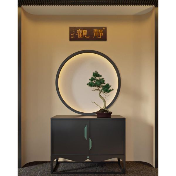 OEM/ODM CUSTOM NEW CHINESE STYLE TEA TABLE AND CHAIRS SET SOLID WOOD FURNITURE FOR CLUBHOUSE & OFFICE TEA ROOM