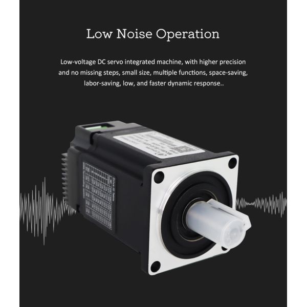 Lichuan Integrated Servo Motors Driver Pulse/RS485/CANopen Control 200W 0.637N.m DC24/48V 6/10/12/15A 3000RPM IP65