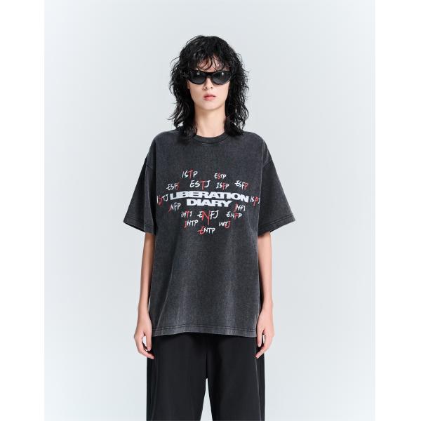 100% Cotton Men Women Tee Shirts Short Sleeve DTG Print Screen Puff Acid Washed T-shirts