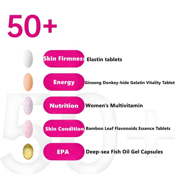 Complément vitaminique pour femmes OEM Biotine Calcium Fer Zinc Nutrition quotidienne complète