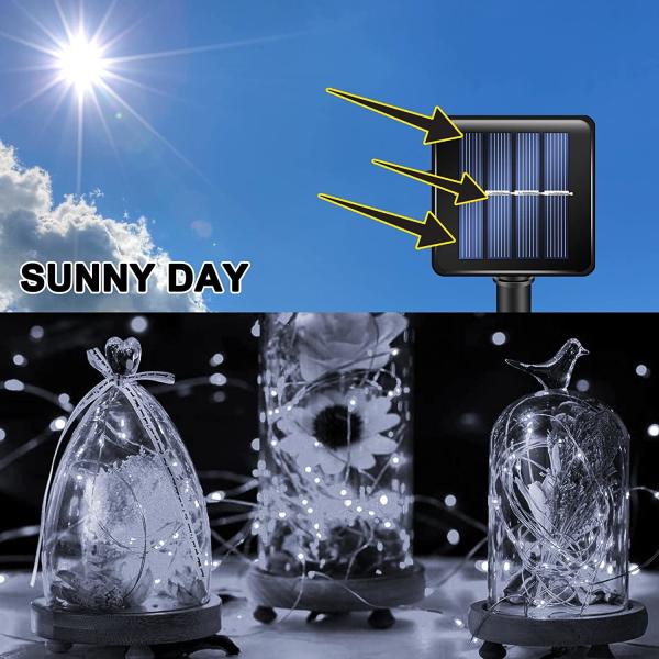 400pcs LED Solar Fairy Lights 8 Modes Solar Powered Twinkle Lights For Garden Patio