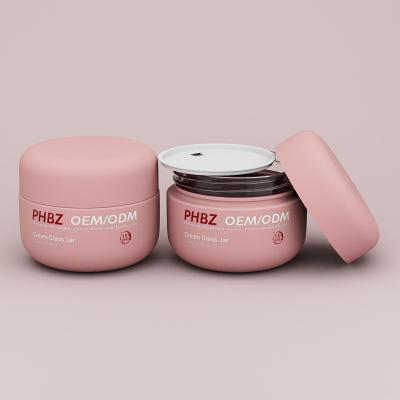 Luxury Round Empty 100g Cream Glass Jars For Face Cream Body Scrub Facial Mask Butter
