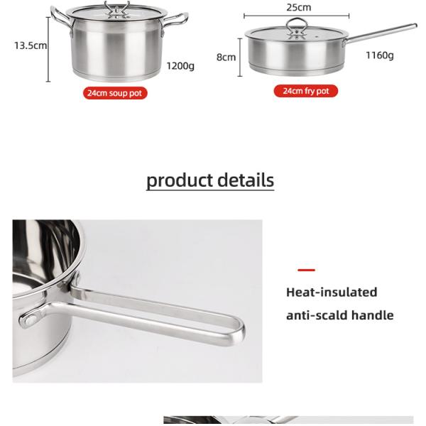 Best Selling Kitchen Non Stick Cookware Set Cooking Pot Set With Ss Handle
