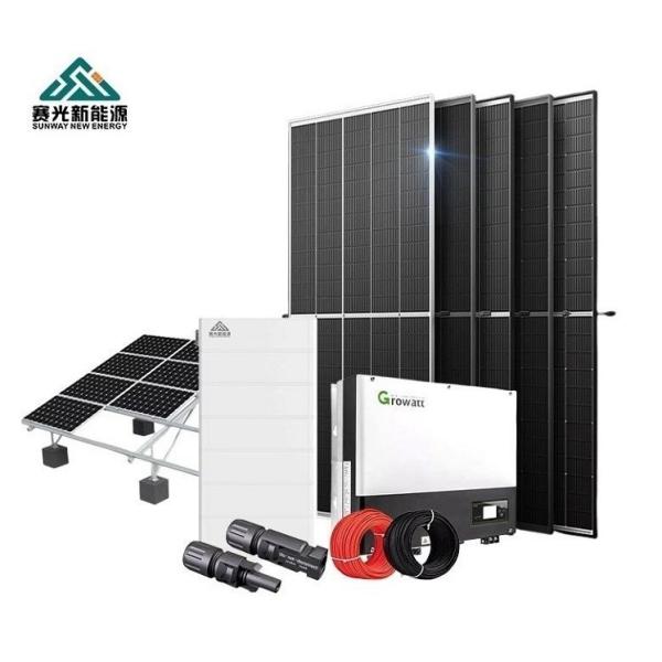 MPPT 6kw Solar Photovoltaic System Home Solar System For 24h Work Time
