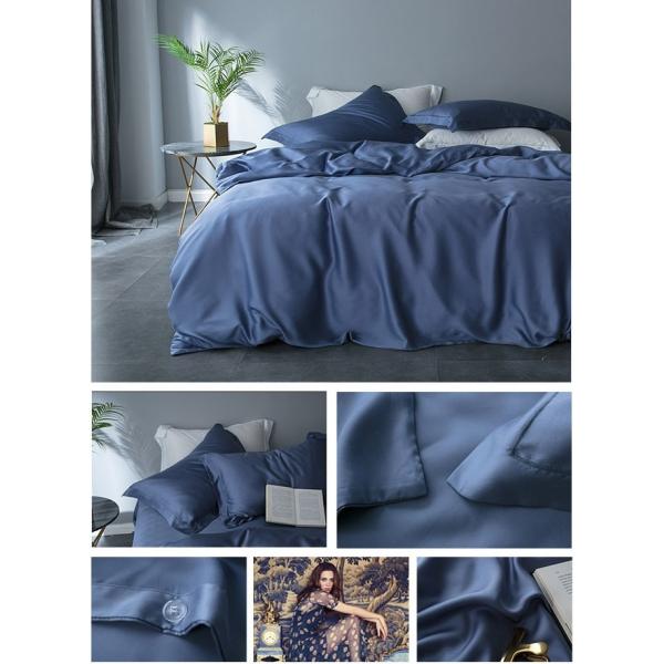 Домашний набор постельного белья Oeko-tex Сертифицированный линзовый тенцель Покрытие одеяла и мягкое шелковое постельное белье