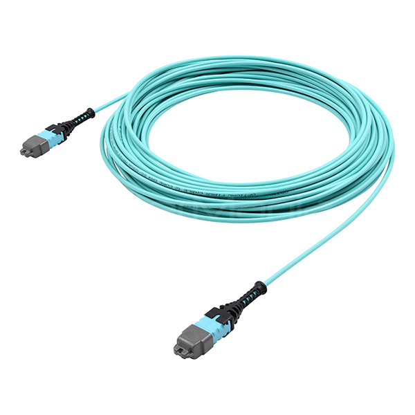 Aqua Jacket MPO Solutions MPO Pro Male To MPO Pro Male Trunk Cable Assembly