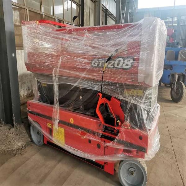 10m Small Hydraulic Aerial Construction Work Platforms Electric Scissor Lift