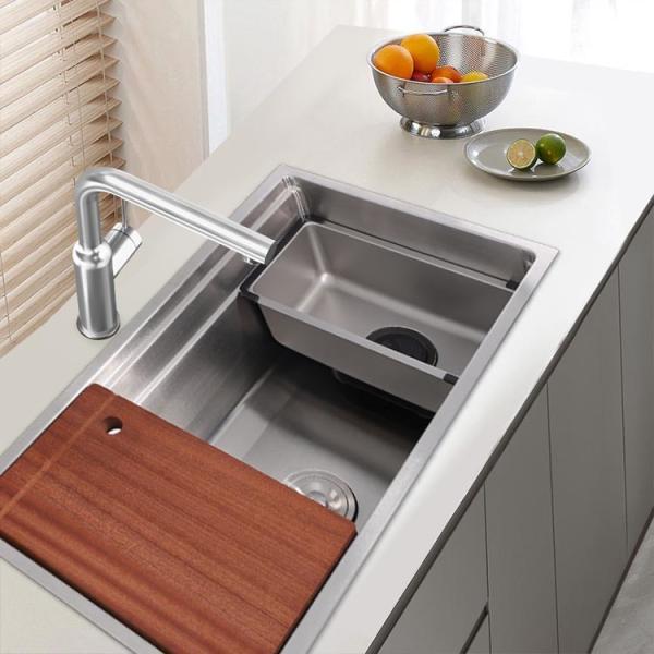 SONSILL 0.95MM Thickness Luxury Single Bowl Kitchen Sink 304 Stainless Steel