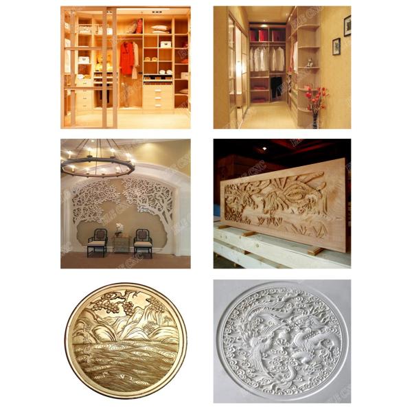 High Precision Multi - Head CNC Router 4 Axis Cutting Machine For Wood Door