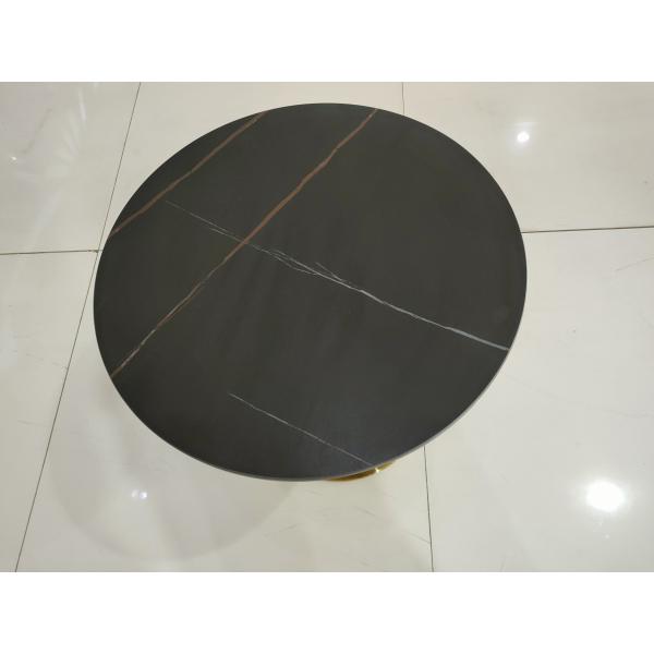 Easy Cleaning Stainless Steel 50cm Gold Plated Coffee Table