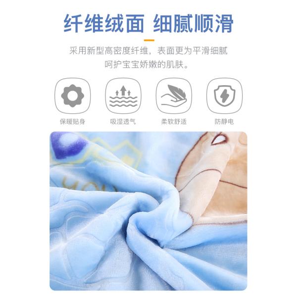 Multifuction Cartoon Print Blanket Kids Animal Flannel Blanket 100*120CM