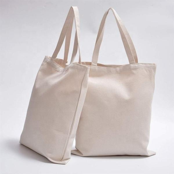 Plain Blank Organic Calico Cotton Canvas Grocery Shopping Tote Bag Custom Logo Size Printed