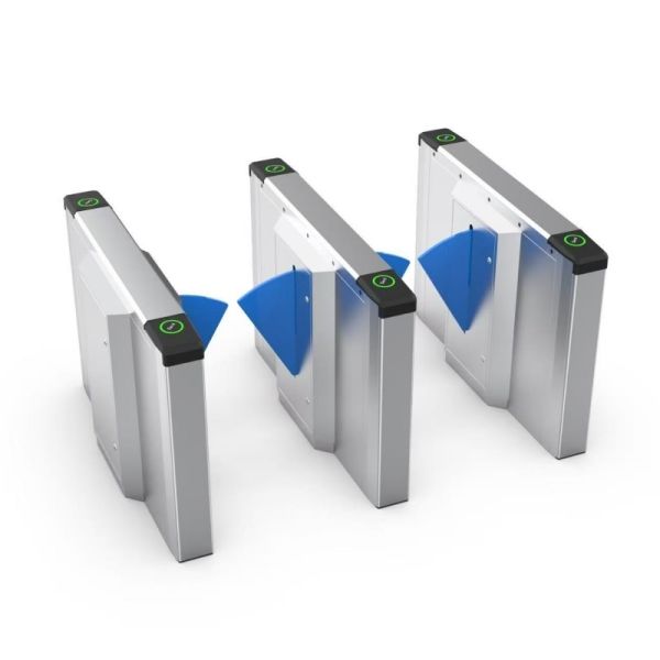 Automatic Optical Swing Turnstile , Flap Barrier Turnstile Gate With Face Recognition