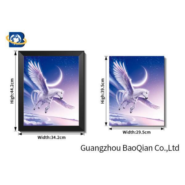 Wolves / Horse 3d Lenticular Picture With Frame For Indoor / Restaurant Wall Decoration Art