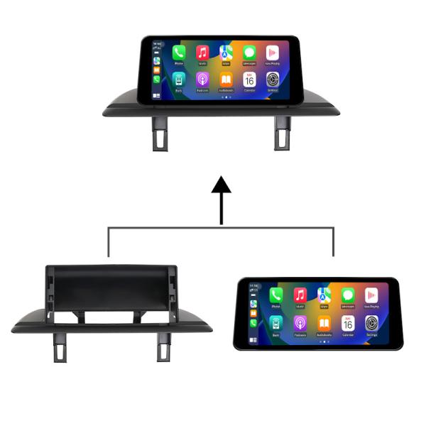 Yuecai 12.3inch Car Frame Fascia Adapter Android Radio Dash Fitting Panel Kit For Bmw 1 Series E81 E82 E87 E88 2007-2023