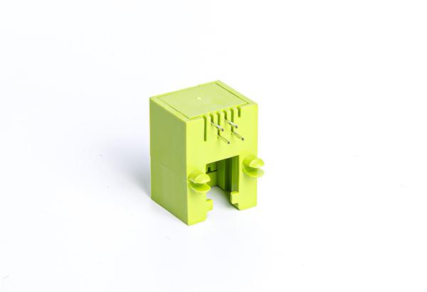 Mini RJ11 Female Connector Tab Down Side Entry 6 Position 4 Contacts Plastic Housing