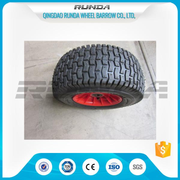 PP Rim Heavy Duty Rubber Wheels Red Color , 2PR All Terrain Caster Wheels OEM