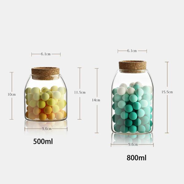 500ml Mouth Blown Kitchen Borosilicate Glass Jars