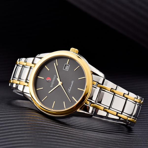 Fashion Stainless Steel Alloy Case 3ATM Automatic Mechanical Watch For Business Men