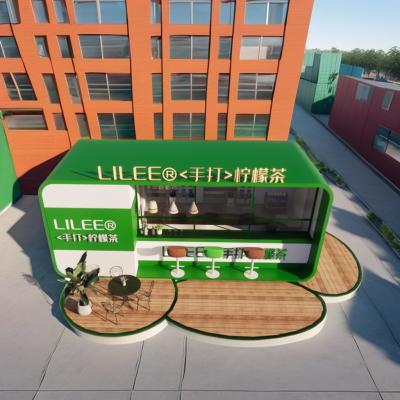 2024 Design extérieur modulable extensible 20ft/40ft en acier conteneur d'expédition kiosque portable café bar avec équipement
