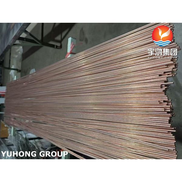 Double Wall Copper Brazed Steel Tubing , BHG2 Bundy Tube For Automotive Brake Lines