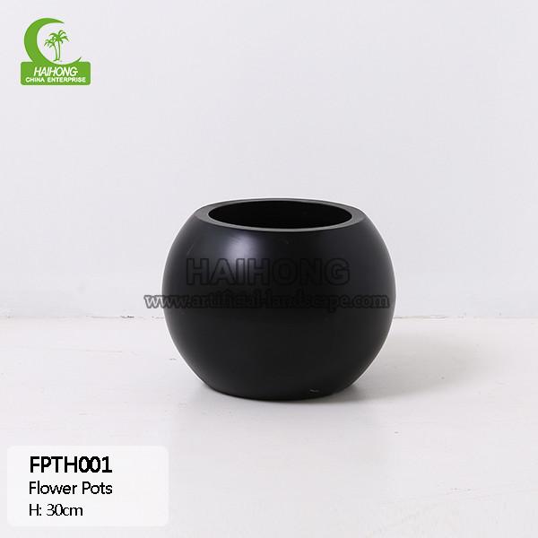Indoor Outdoor Mental H30cm Round Plant Pot Artificial Plant Accessories