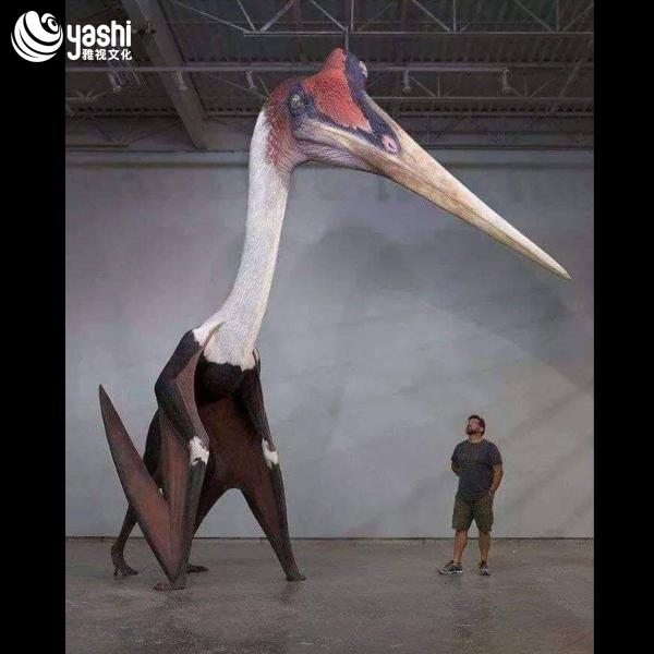 Silicone Lifelike Pterodactyl Dinosaur Model Movable Electrically Powered