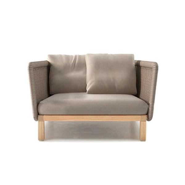 Teak Wood Outdoor Couch Outdoor Furniture For Sitting / Leisure / Sleep