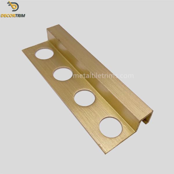 Box Shape Solid Brass Tile Trim Strip Multipurpose For Laminated Edge OEM ODM