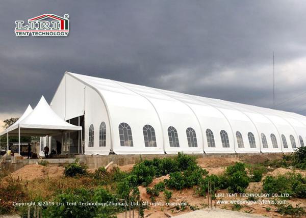 Custom Durable Curved Tent For Church Event With Clear Windows